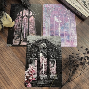 Magical Sword Archway Postcard Set | Gothic Fantasy Moon Art | Dreamy Gift Cards | Dark Aesthetic