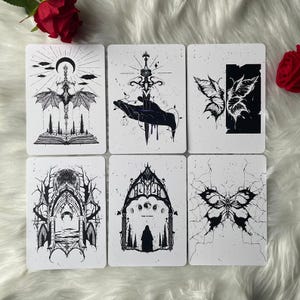 Set di cartoline 6 Magico Dark Alternative Goth Fantasy Tattoo Art Gift Card kalihaart