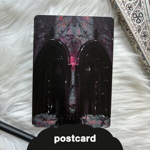 Finestra di progettazione di cartoline, carta regalo di arte fantasy gotica magica kalihaart