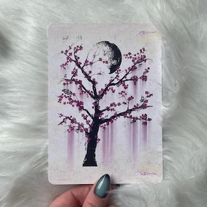 Carte postale Arbre Design Fleur Magique Papillon Fantasy Art Carte Cadeau kalihaart