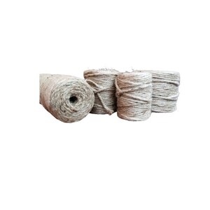 May include: Four spools of natural twine, each wound into a neat coil. The twine is a light beige color and appears to be made of natural fibers.