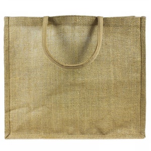 Jute bag 100% natural Shopping bag made of jute natural colored Bag with jute handles Carrying bag