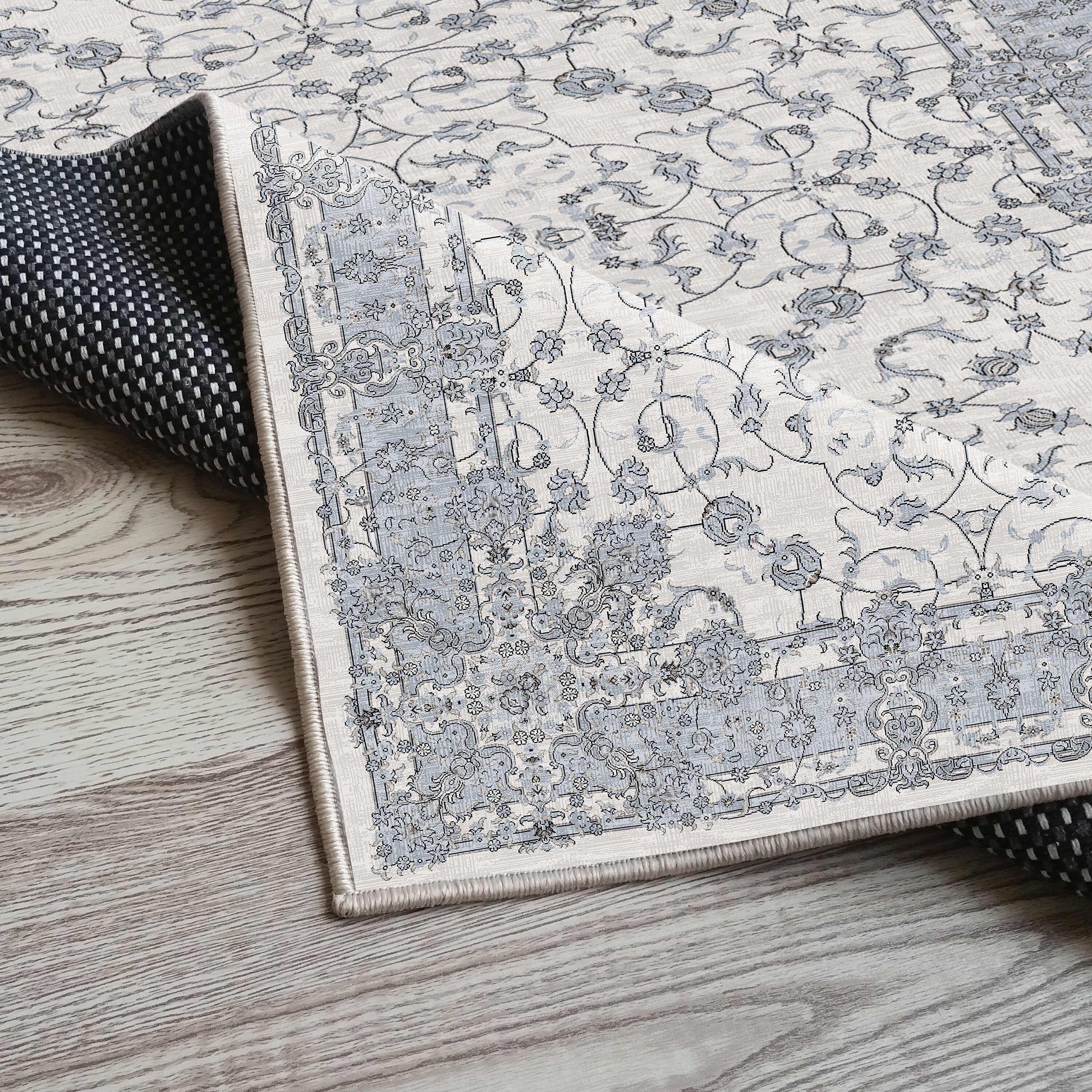 Boho Floral Rug, Muted Blue Rug, Floral Oushak Rug, Dining Table Rug ...