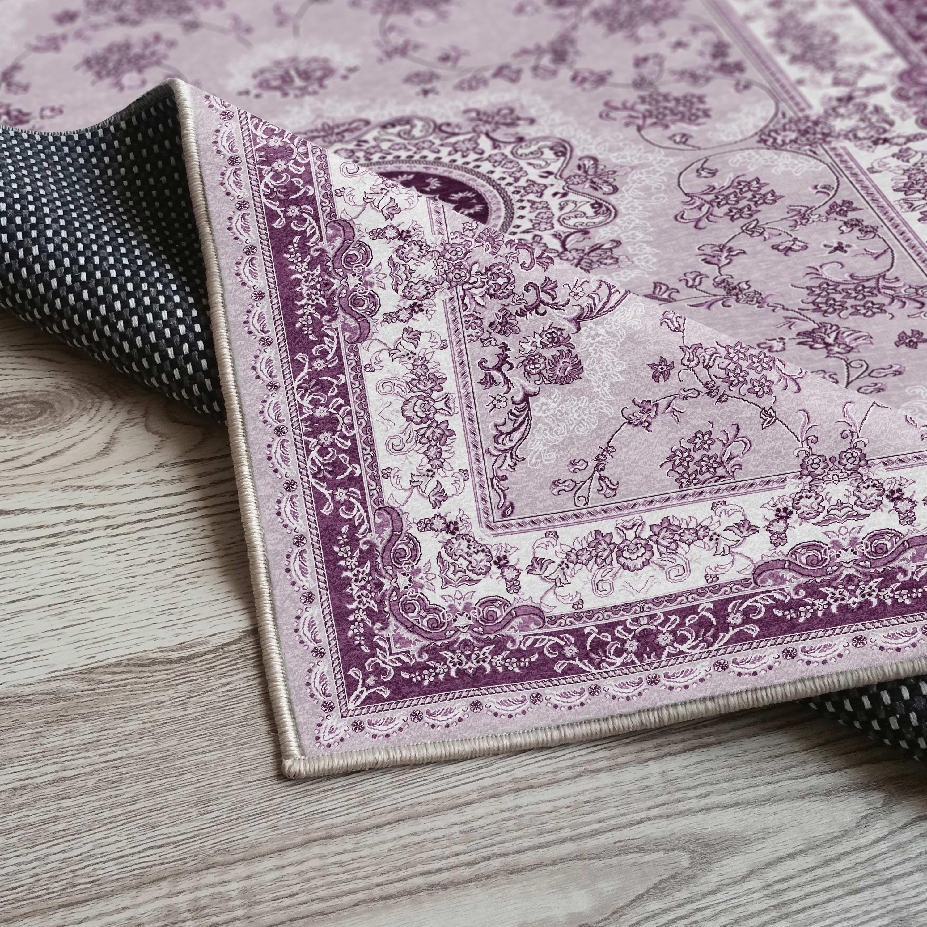 Lilac Rugs Pattern Lilac Boho Area Rug, Purple Oushak Rug, Pastel Lavender, Antique Floral ...