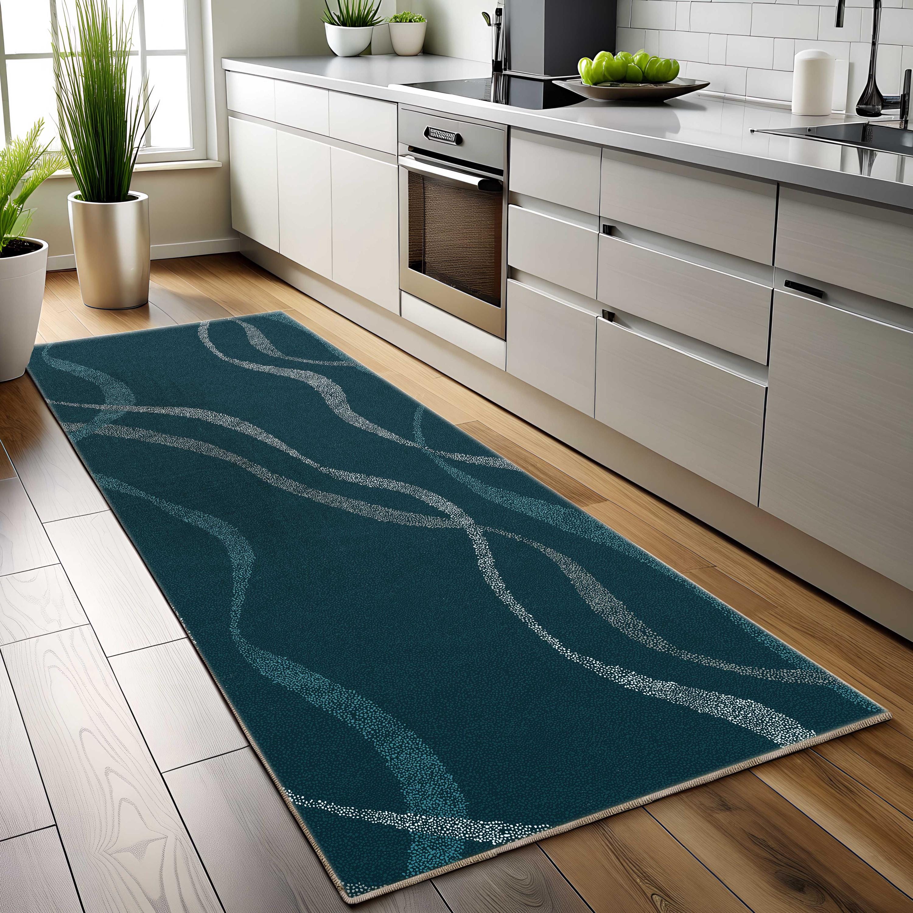 Tappeto Cucina Antiscivolo Lavabile - Passatoia In PVC/Cotone Stampa Pietre, 52x100 Cm, Made In Italy - Foto 5