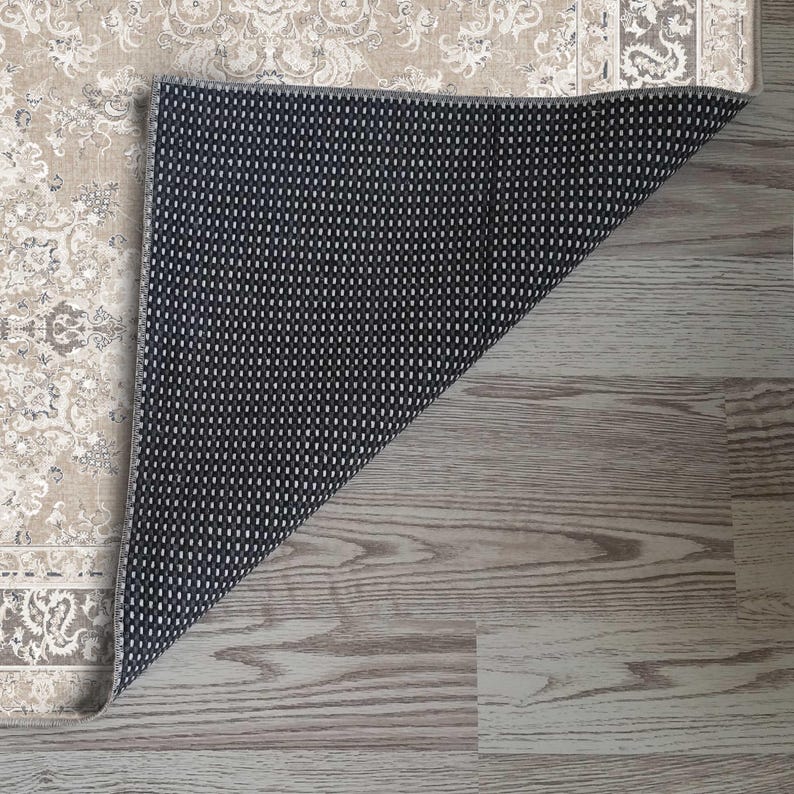 Neutral Turkish Runner Rug, Vintage Floral, Muted Oushak, Antique ...