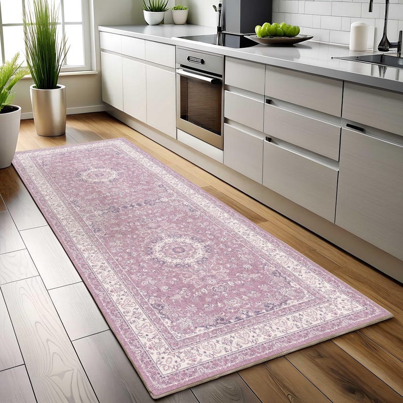 Neutral Turkish Runner Rug, Vintage Floral, Muted Oushak, Antique ...