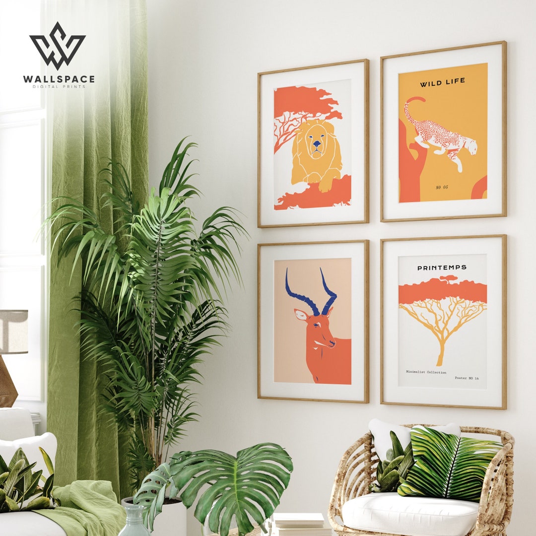 Wildlife Wall Art, Gallery Wall Art Set of 3 Prints, Animal Print ...