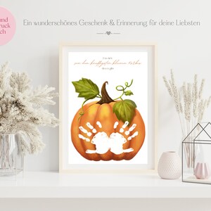 Szablon odcisku dłoni Halloween, rękodzieło, dynia, straszny, mama, babcia, dziadek, ciocia, prezent dla taty, rodzeństwo, sztuka dla dzieci, niemiecki, plakat