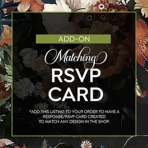 AJOUT : modèle de carte RSVP/réponse assorti pour tous les modèles de la boutique, service de conception numérique, modèle de carte RSVP numérique, carte RSVP bricolage