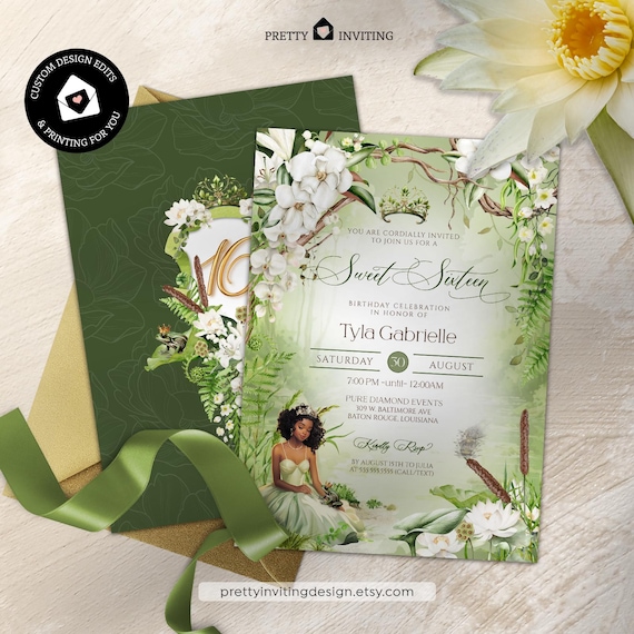 princess and the frog sweet 16 dress quinceanera theme Princess and the Frog Green