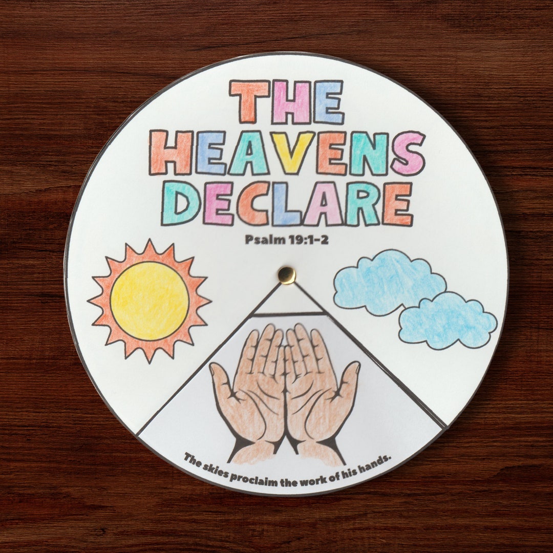 Preschool Sunday School Coloring Wheel, Printable Scripture Bible ...