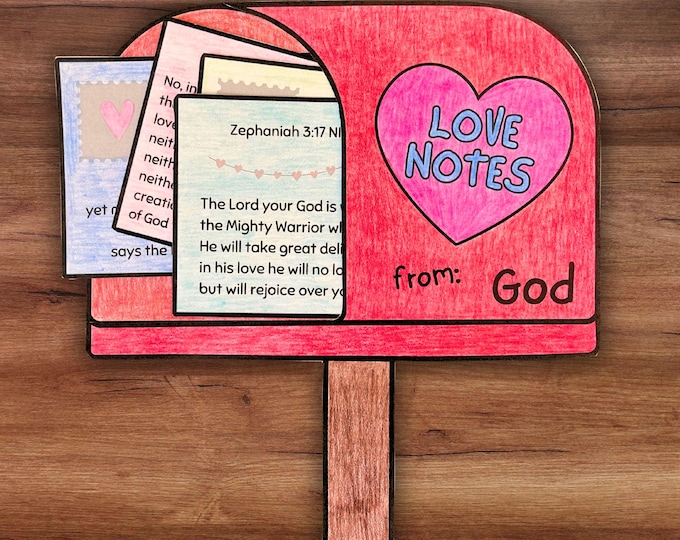 Printable Valentine’s Day Bible Craft, Sunday School Scripture Activity ...