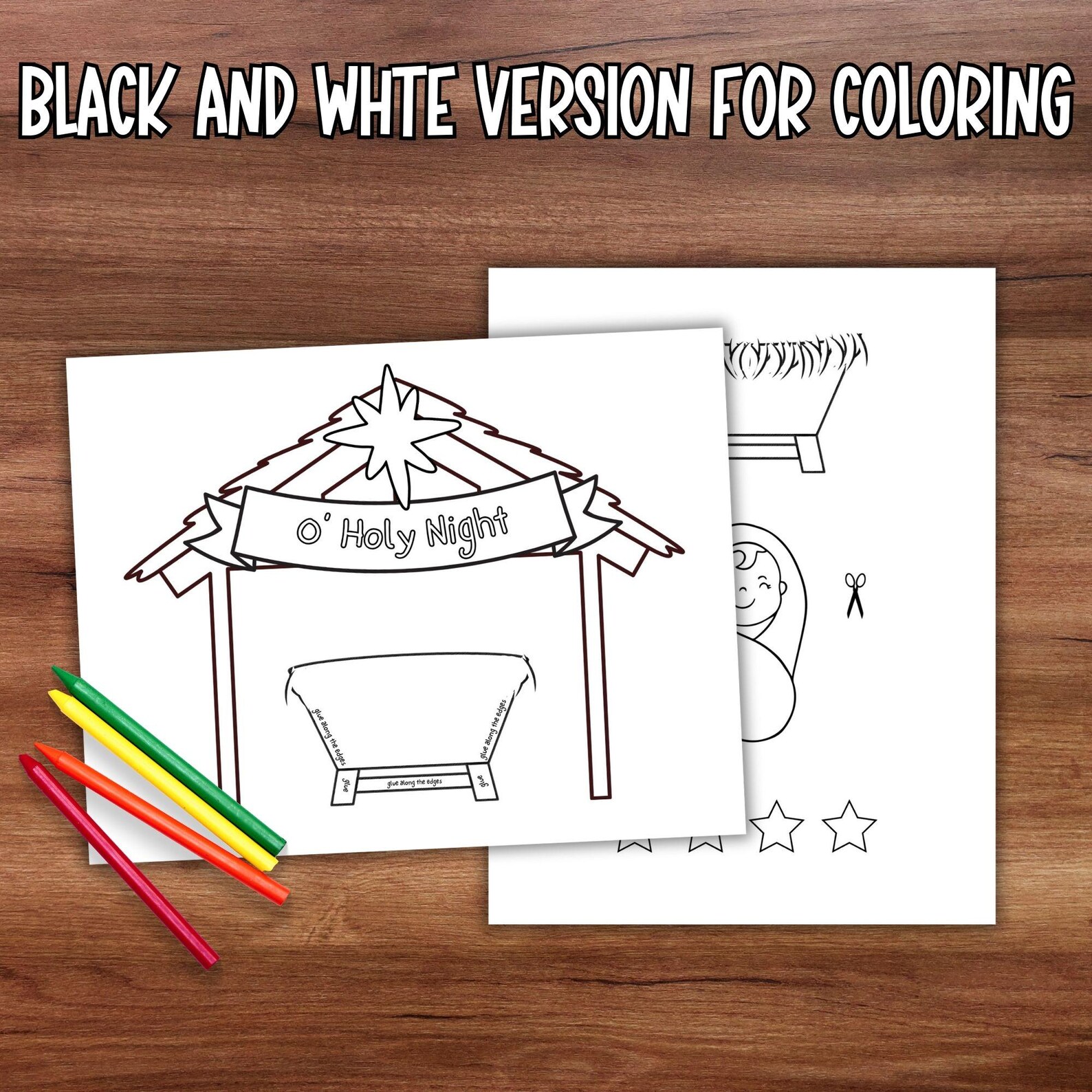 Christmas Bible Craft for Kids, Birth of Jesus Nativity Sunday School ...