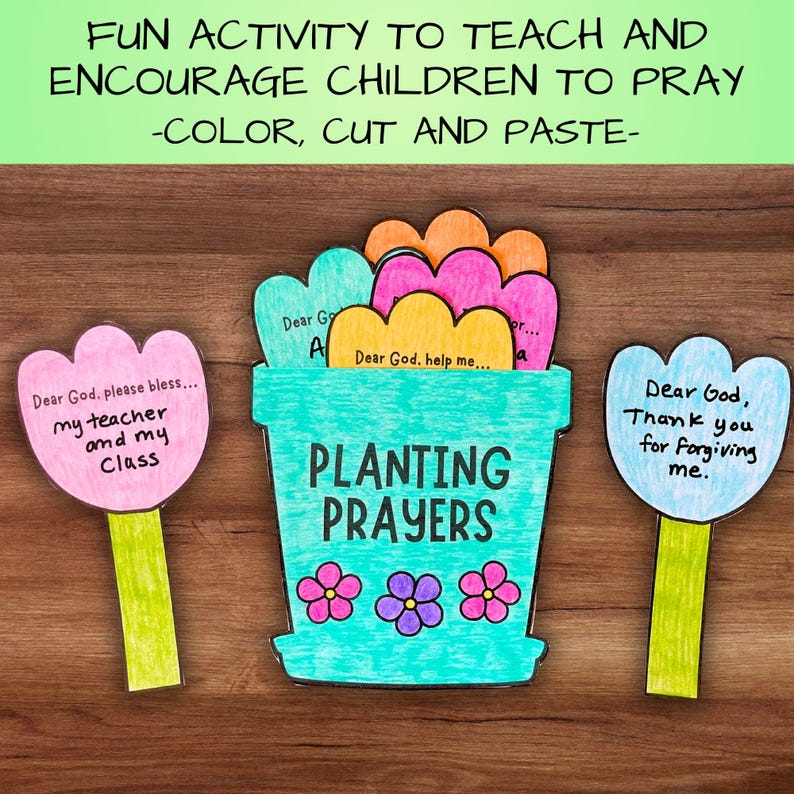 how-to-pray-sunday-school-craft-set-for-kids-acts-prayer-flower-garden