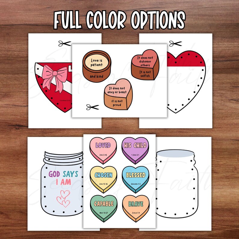 Christian Valentines Day Bible Craft Bundle, 1 Corinthians 13 Love is ...