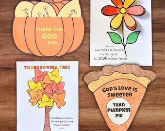 Thanksgiving Höstbibelpysselpaket Barn Söndagsskola Hemundervisning Förskola Utskrivbar Tacksamhetspumpa Tacksamt Träd Gudar Kärlek Är Söt