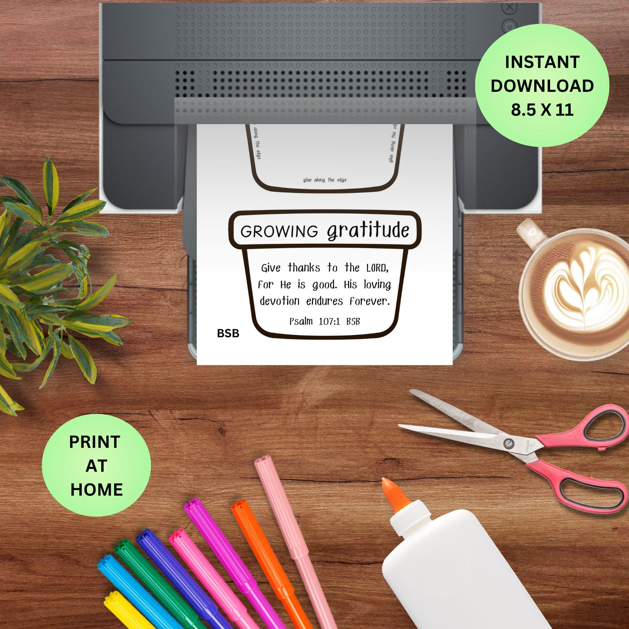 Give Thanks to the Lord Bible Verse Coloring Craft for Kids, Sunday ...
