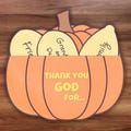 Thanksgiving Pumpkin Craft, Sunday School Give Thanks Activity Christian Fall Thankfulness Gratitude Preschool Homeschool Coloring Printable