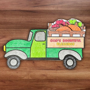 Thanksgiving Fall Harvest Bible Craft, Give Thanks Sunday School Activity, Christian Religious Thankful For Gods Blessings Scripture Craft