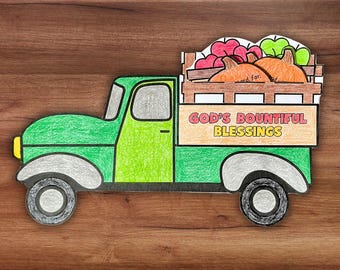 Thanksgiving herfstoogst Bijbelambacht, bedankt zondagsschoolactiviteit, christelijk religieus dankbaar voor Gods zegeningen Schriftambacht