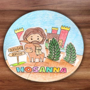 Palm Sunday Easter 3D Bible Craft, Triumphal Entry Diorama Christian Sunday School Printable, Holy Week Religious Ed Homeschool Activity
