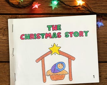 Krippe Advent Weihnachten Malbuch Mini Buch Handwerk, Kinder Sonntag Schule Homeschool Bibel Aktivität
