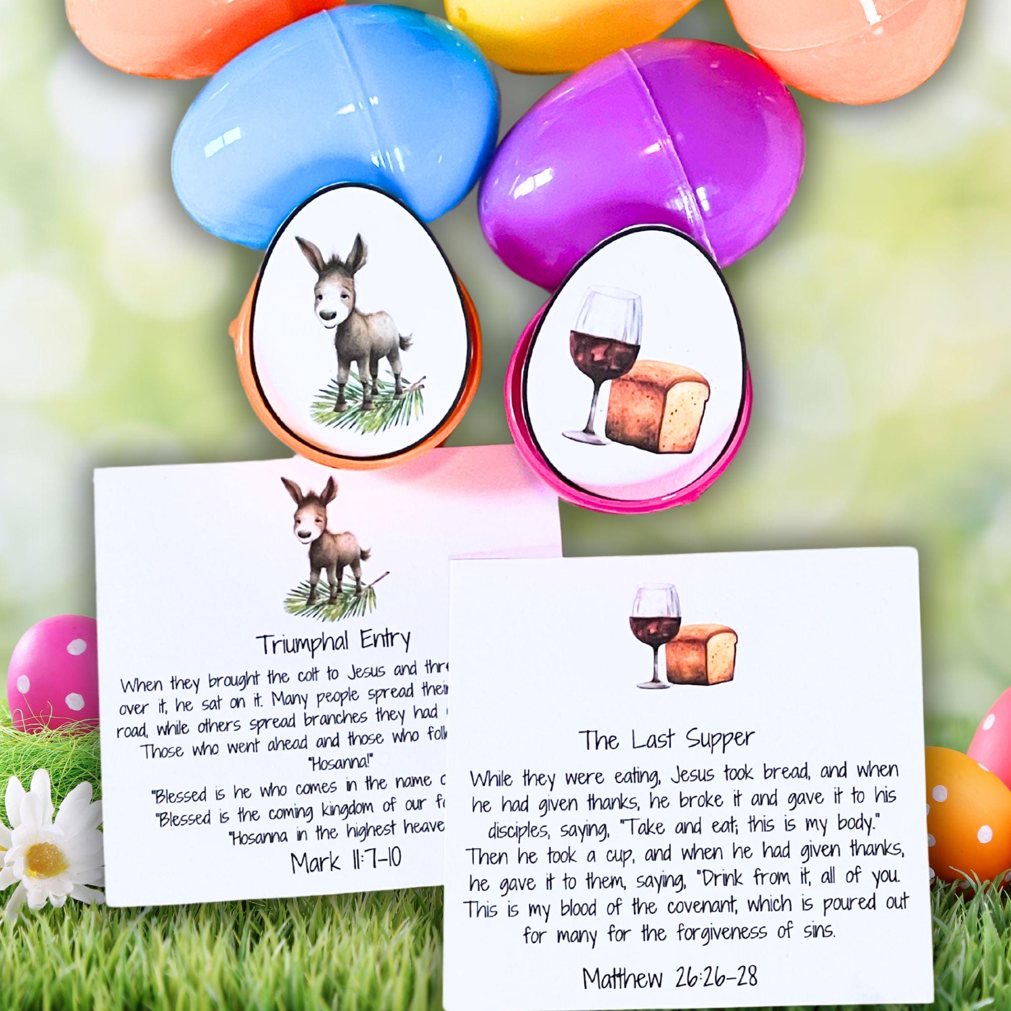 Resurrection Eggs Easter Story Bible Craft Printable, Holy Week…