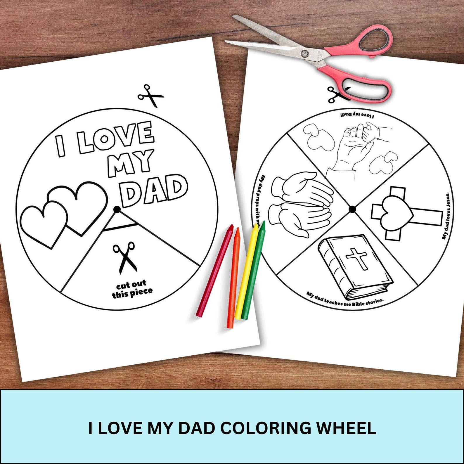 Fathers Day Craft Bundle, Sunday School Printable Kids Bible Lesson ...