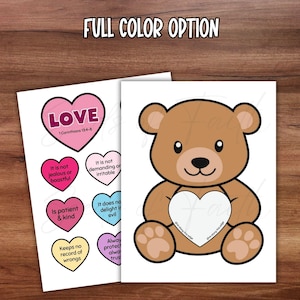 Christian Valentine’s Day Bible Lesson Pocket Craft, Corinthians 13 Love is Patient Scripture Sunday School Homeschool Kids Church Activity image 4