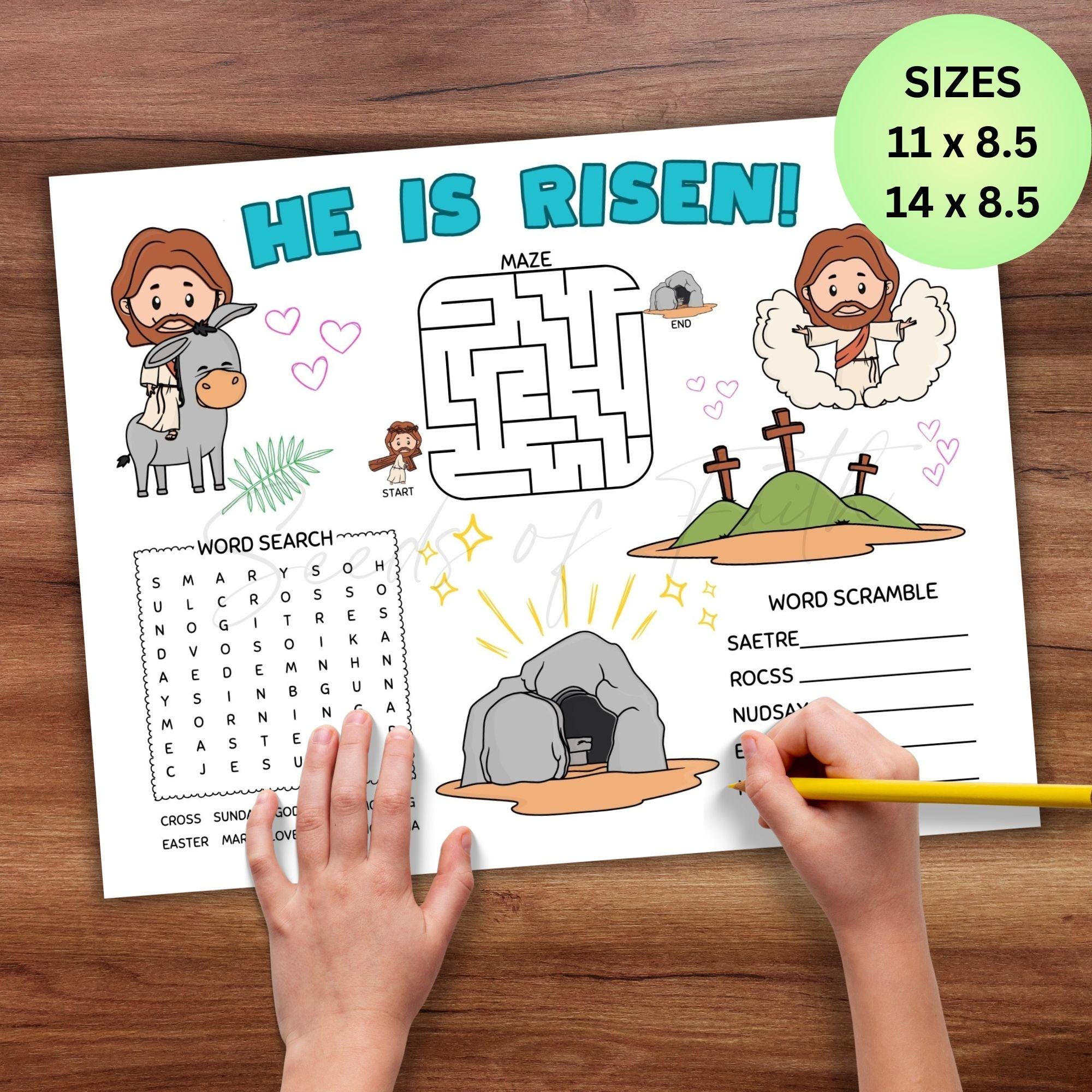 Easter Resurrection Sunday Craft He is Risen Sunday School Activity ...