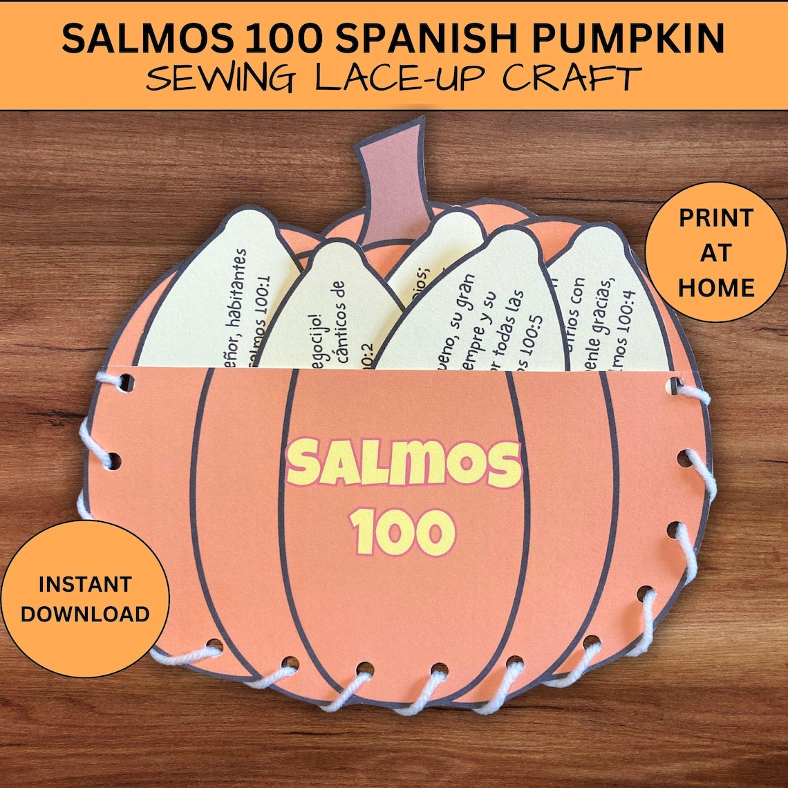 Spanish Salmos 100 Bible Verse Pumpkin Sewing Craft, Escuela Dominical ...