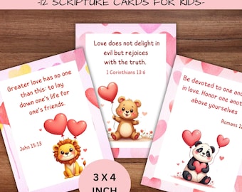 Christelijke Valentijnsdag klaskaarten, bijbelvers Valentijnsdag afdrukbaar, Gods liefde religieuze geschriften lunchbox notities voor kinderen