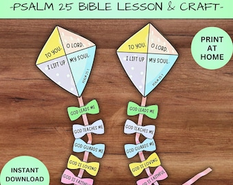 Zomervlieger Psalm 25 Bijbelknutselwerk, Ik verhef mijn ziel Christelijke kleurplaat om af te drukken, Bijbelkamp voor kinderen VBS Zondagsschoolles