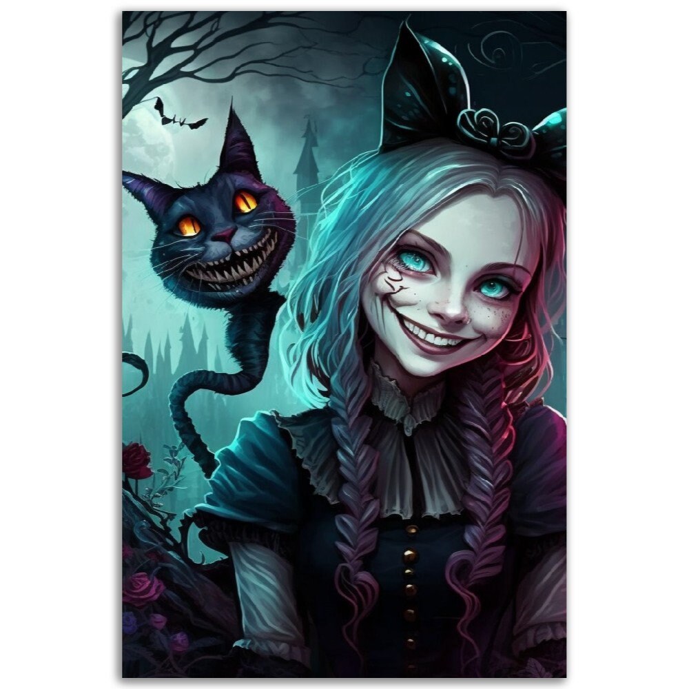 Alice and Wonder Land Dark Art Etsy