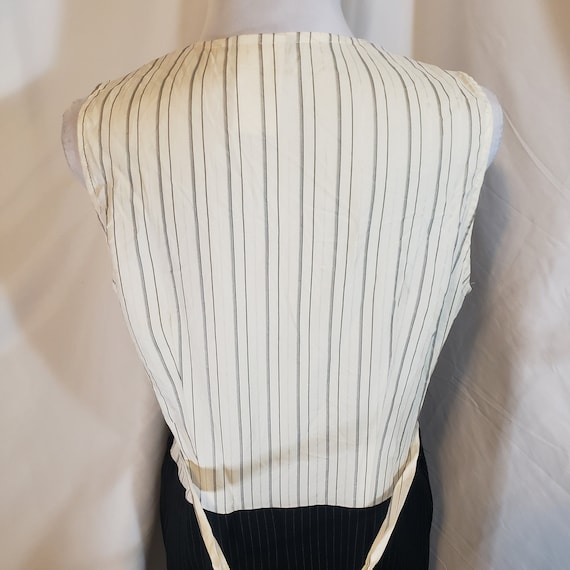Vintage 90s Pinstripe Menswear Dark Academia Blac… - image 8