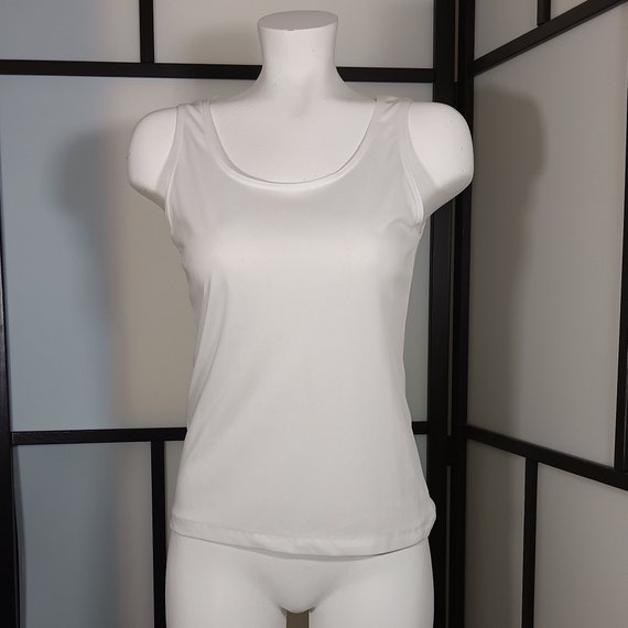 Vintage 70s White Tank Top Undershirt - 1970s Shi… - image 2