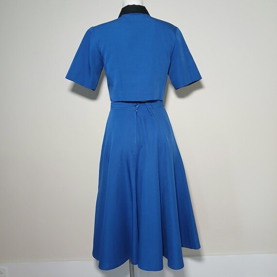Vintage 50s Retro Cropped Jacket and Full Skirt B… - image 8