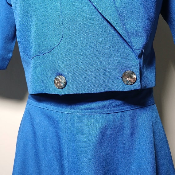Vintage 50s Retro Cropped Jacket and Full Skirt B… - image 5