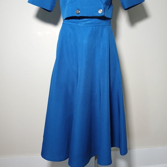 Vintage 50s Retro Cropped Jacket and Full Skirt B… - image 6