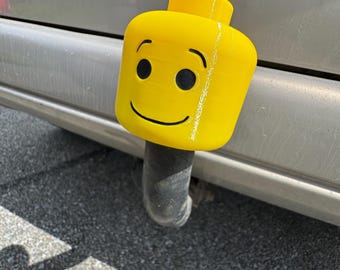 Two-Faces BrickHead Trailer Hitch Cover - Lego Inspired
