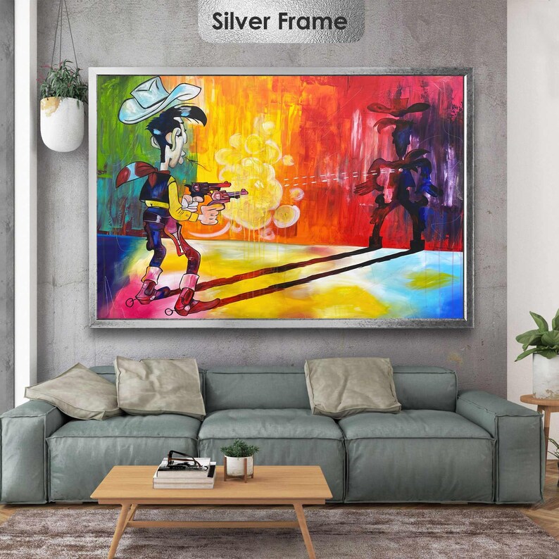 Redkit Wall Art, Nostalgia Cartoon Canvas Art, Colorful Wall Decor