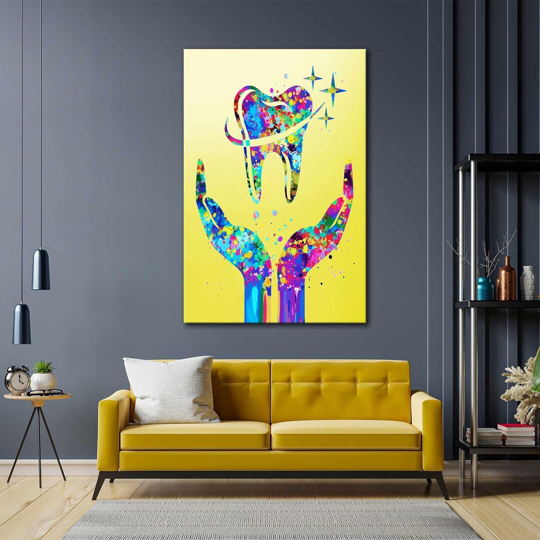Dentist Wall Art, Dental Care Canvas Art, Dentist Office Wall Art Decor