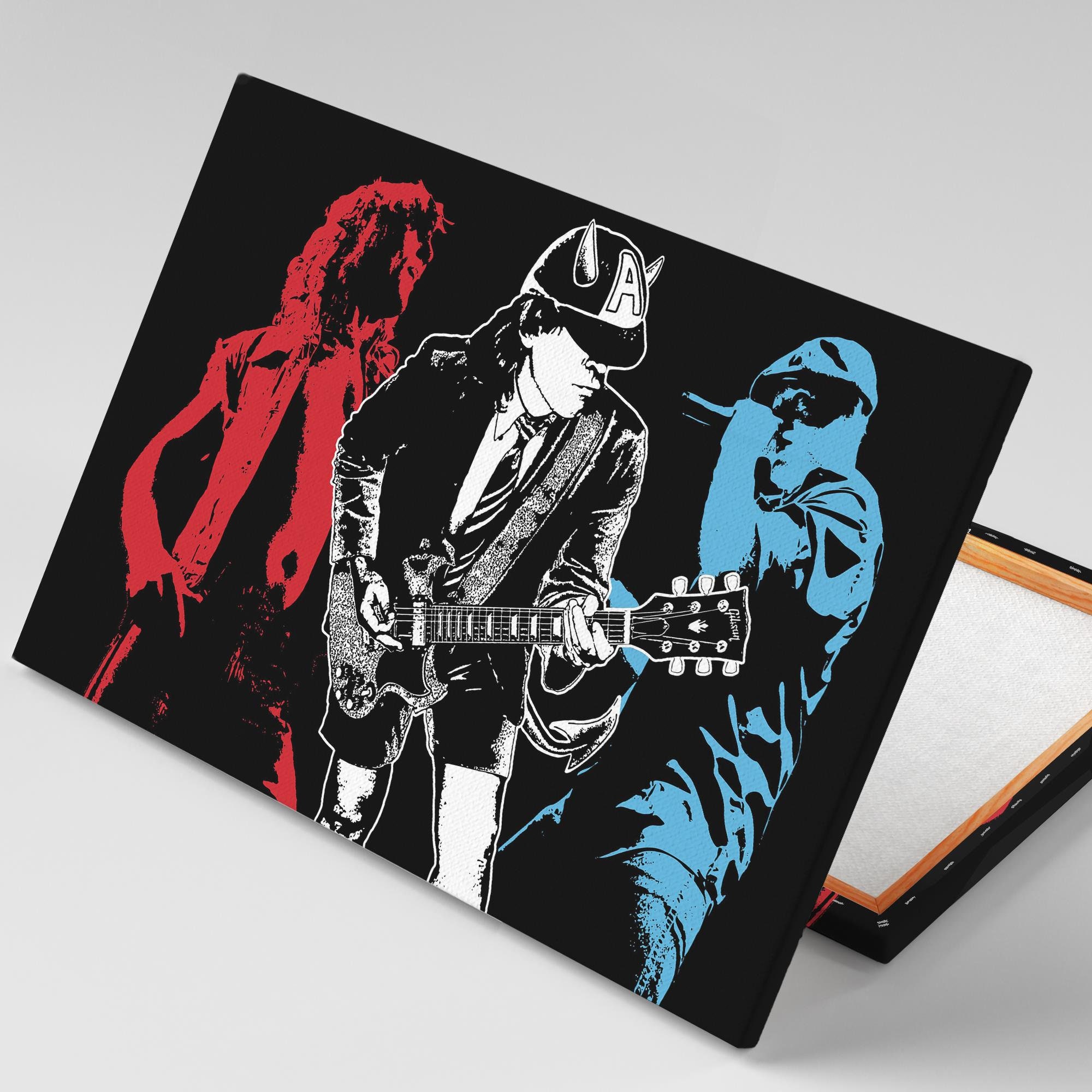 Ac Dc Wall Art, Rock Band Canvas Art, Rock N Roll Canvas Art, Music ...
