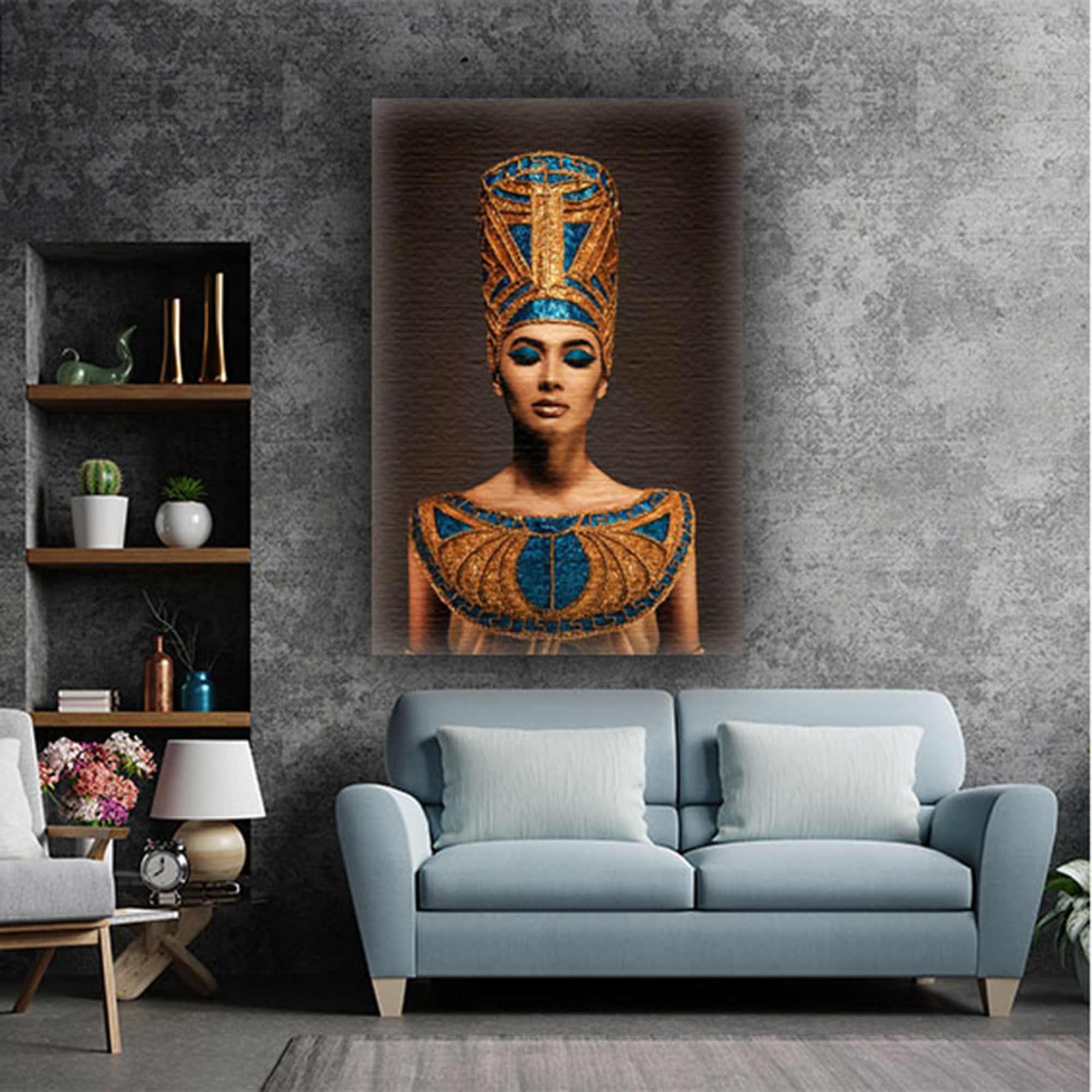 Queen Nefertiti Egyptian Woman Traditional Dress Ancient Roll up Canvas ...