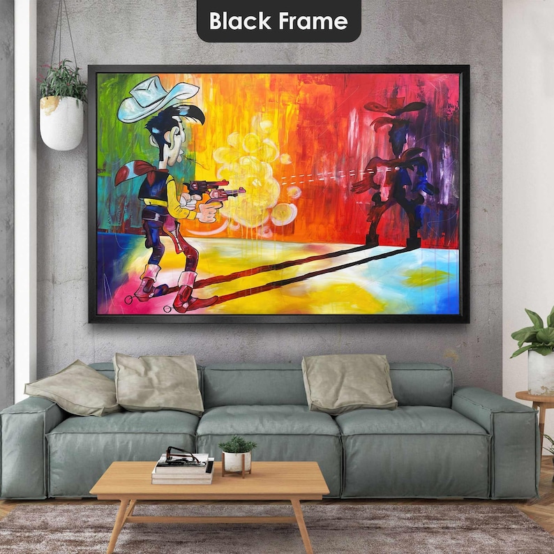 Redkit Wall Art, Nostalgia Cartoon Canvas Art, Colorful Wall Decor