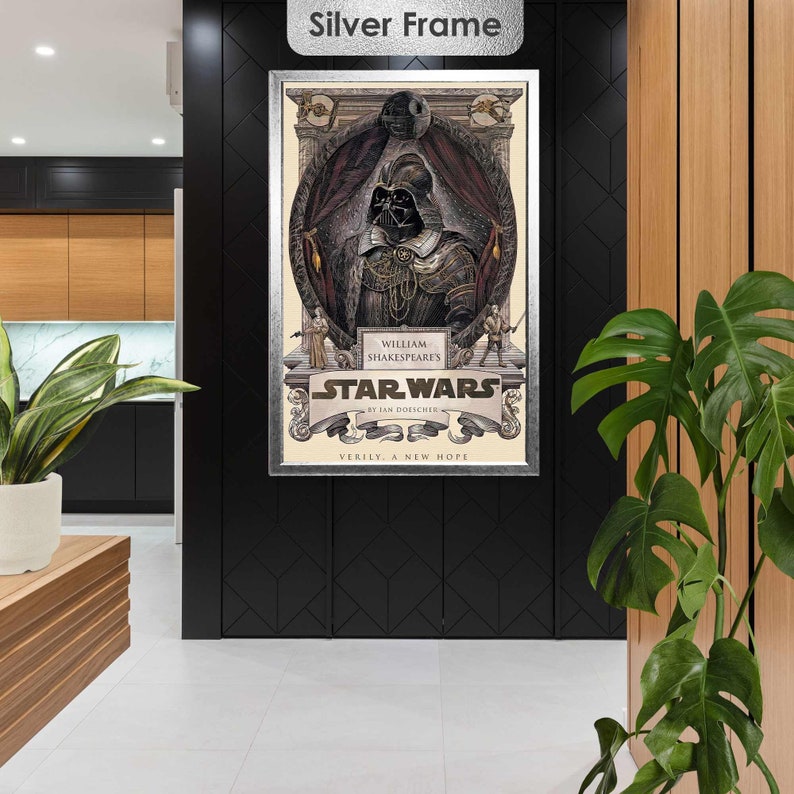 Darth Vader Wall Art, William Shakespeare Canvas Art, Movie Wall Decor