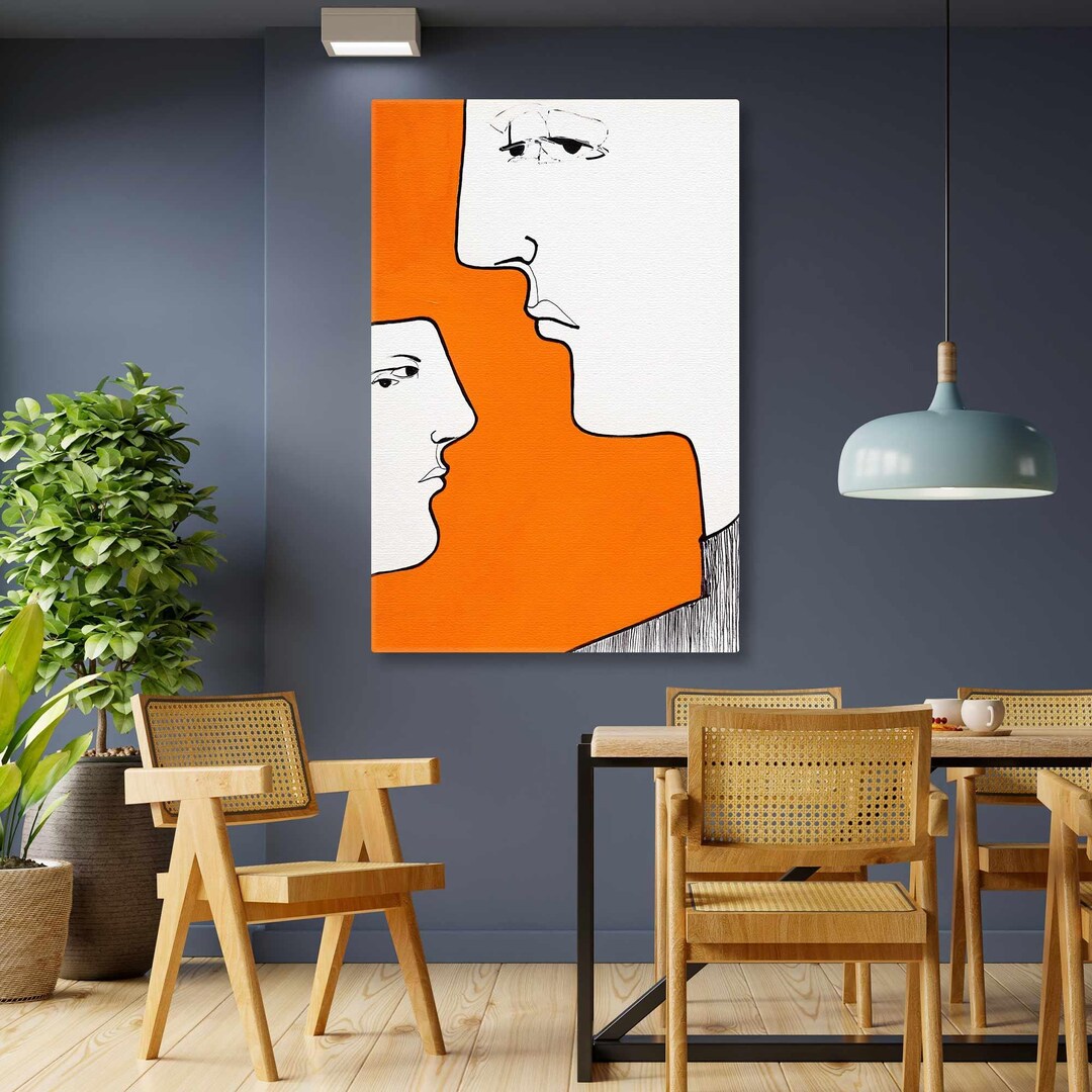 Line Art Wall Decor, Minimal Wall Art, Modern Wall Art Decor, Roll up