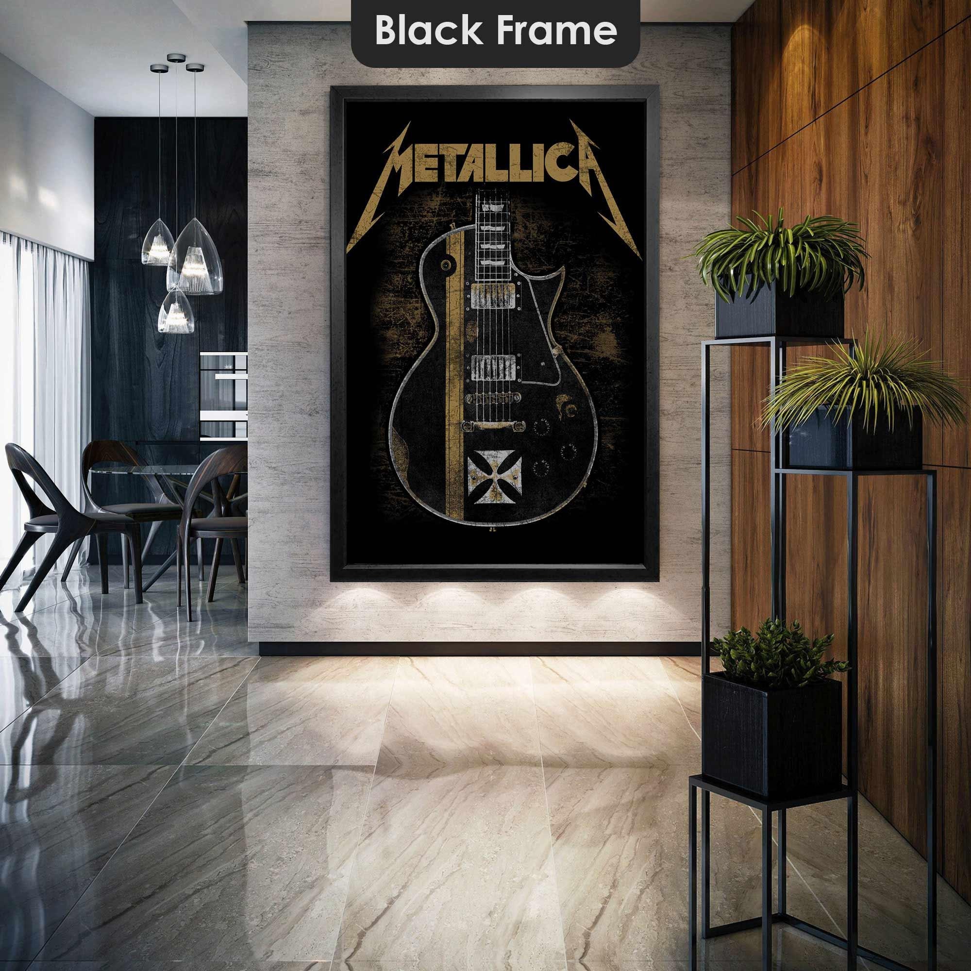 Metallica Poster, Guitar Wall Art, Rock Music Wall Decor, Roll up ...