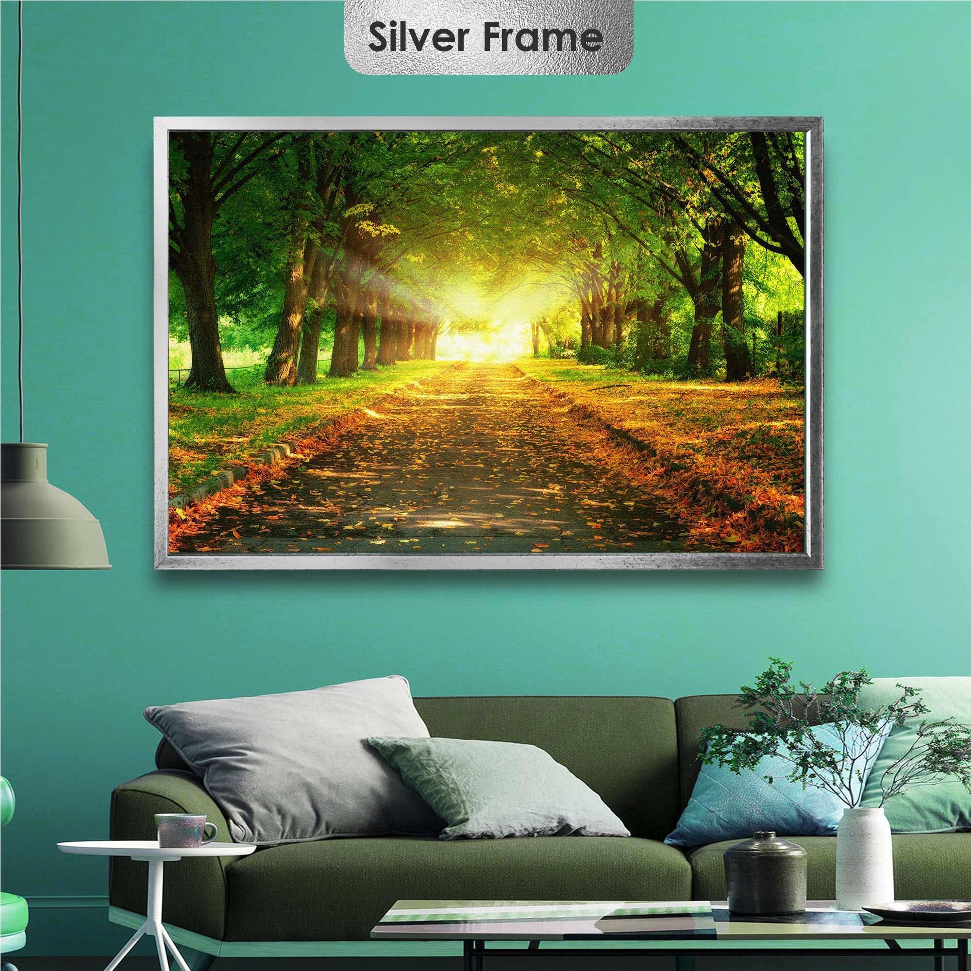 Tree Path Landscape Nature Fall Sunset Roll up Canvas Etsy